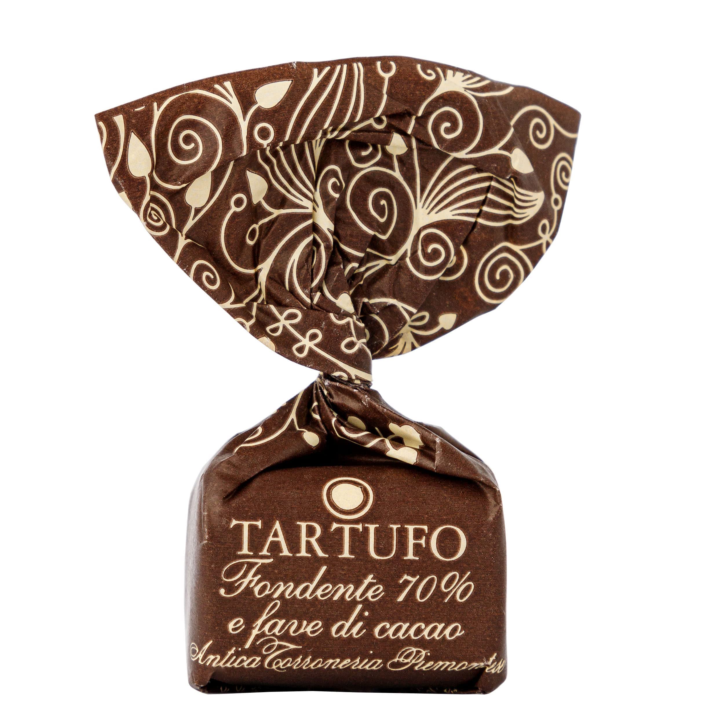 GUSTONE. Antica Torroneria Fondente 70% e Fave di Cacao 14g|1kg | 70 Stück, Tartufi Dolci, Schokoladentrüffel, italienische Confiserie-Tradition, glutenfrei, ohne Zusatzstoffe