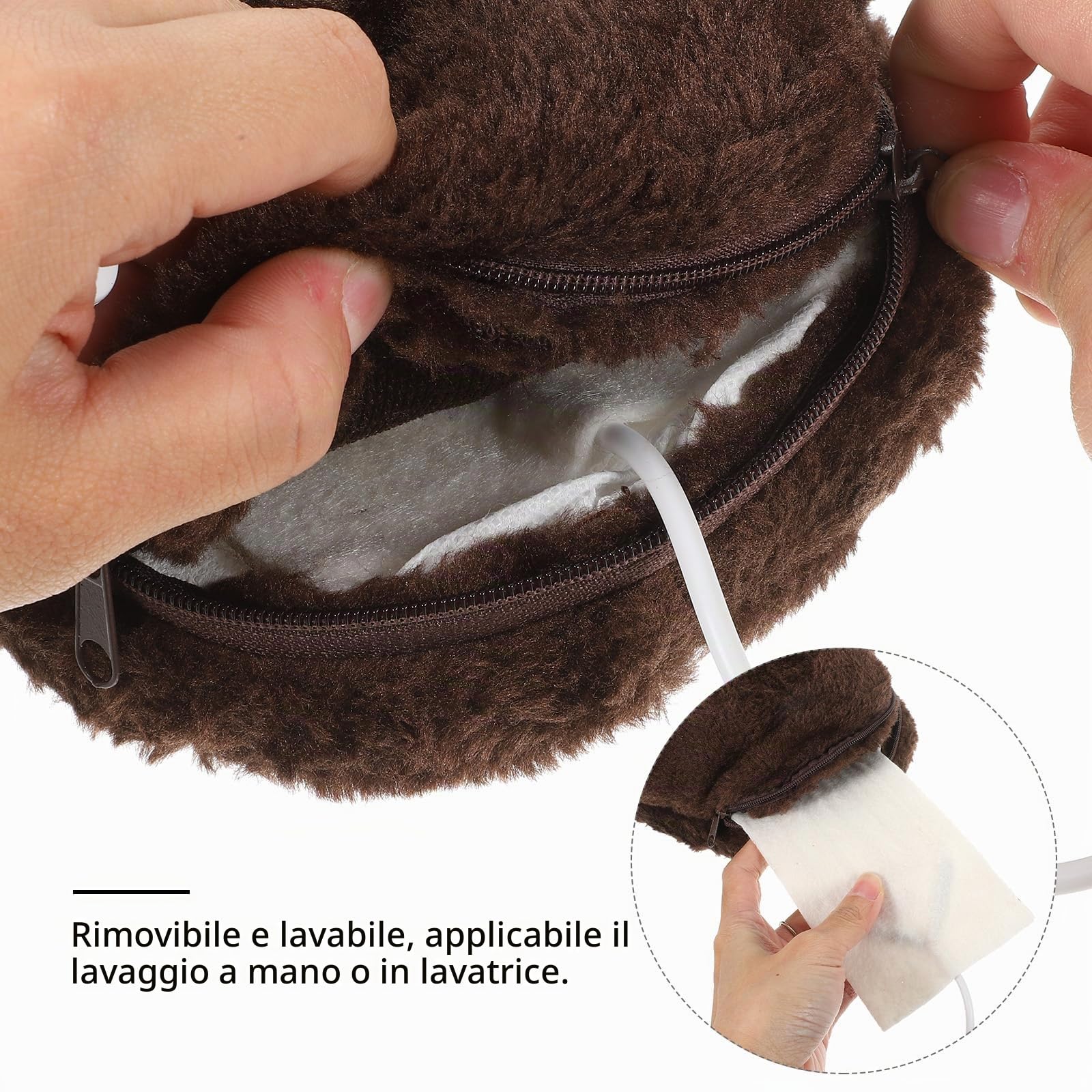 Healifty Pantofole riscaldanti elettriche USB scaldapiedi scarpe riscaldate elettriche scarpe invernali per adulti marroni (medio), Nero , Medium