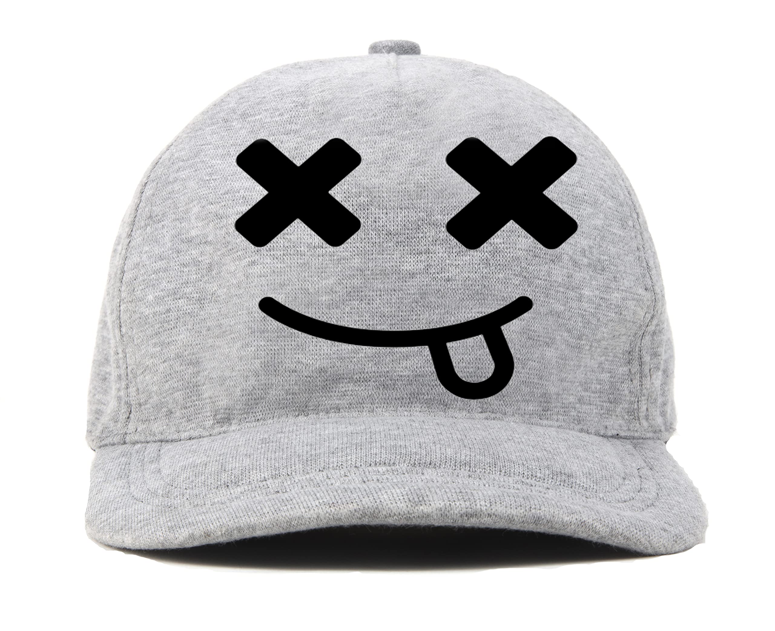 PrimeBox Street Style Cap All Genders Trendy Snapback Hat Men Women (Print Black Marshmellow Smile)
