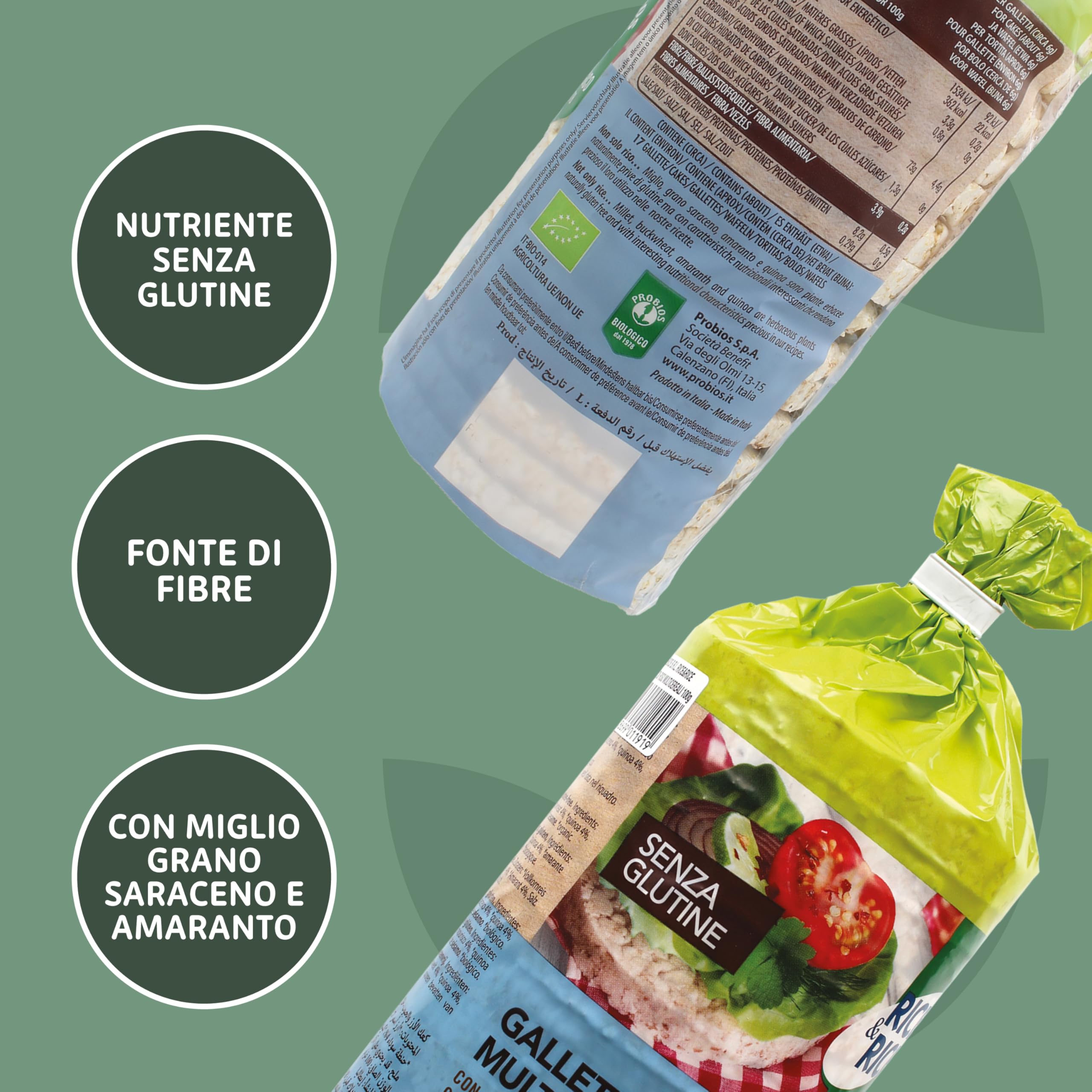 Probios Rice&Rice Tortitas de Arroz con Cereales 12 x 100 gr 1200 gr