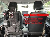 Vista 8 de Organizador de respaldo de asiento Molle 1000D mejorado con bolsas, panel táctico Molle para asiento de automóvil, protector de asiento de asiento