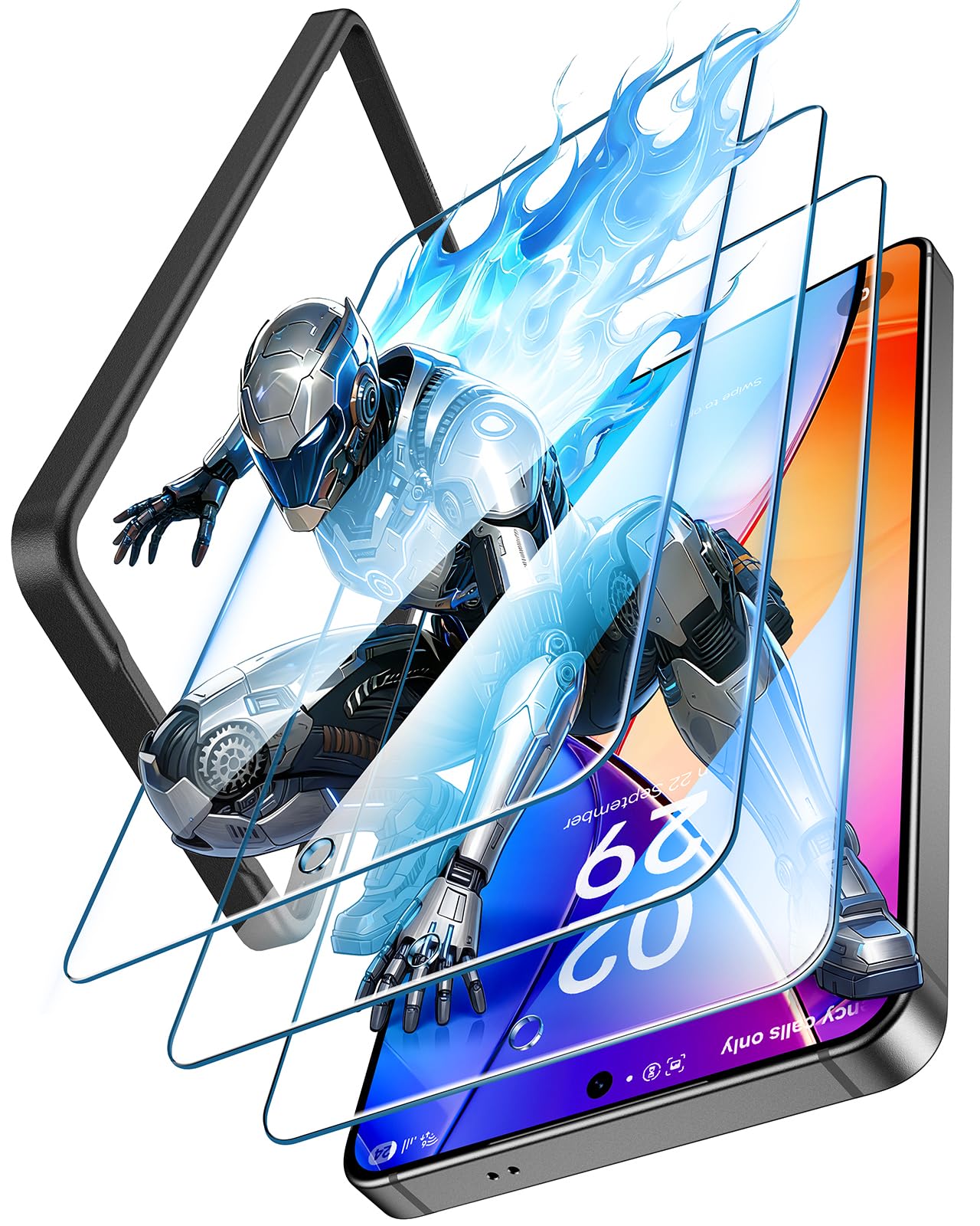LK für Samsung Galaxy S26 Ultra Panzer Schutz Glas, [9H TOP Härte] mit Einfache Montage Rahmen, [Unterstützt Fingerabdruck-ID] HD Schutzfolie, Stoßfest Kratzfest Anti-Öl Anti-Bläschen, 3 Stück