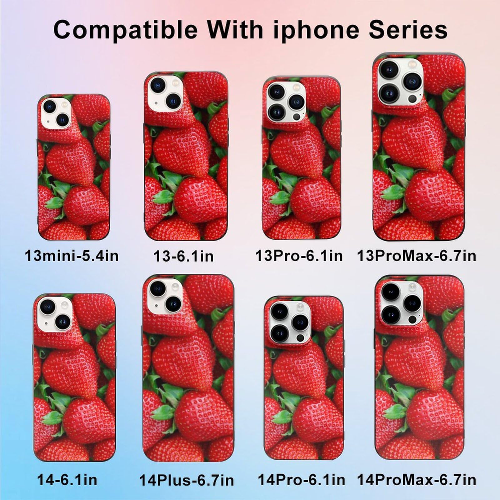 Amazon.co.jp: iPhone 15 ケース イチゴ柄 いちご 苺 iPhone 15 用