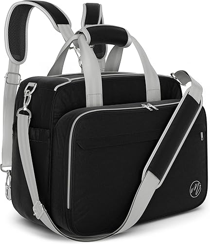 Mellories Bolsa de pañales convertible para bebés niños y niñas - 4 estilos en 1 mochila bolsa de pañales, Negro -, Mochilas Tote