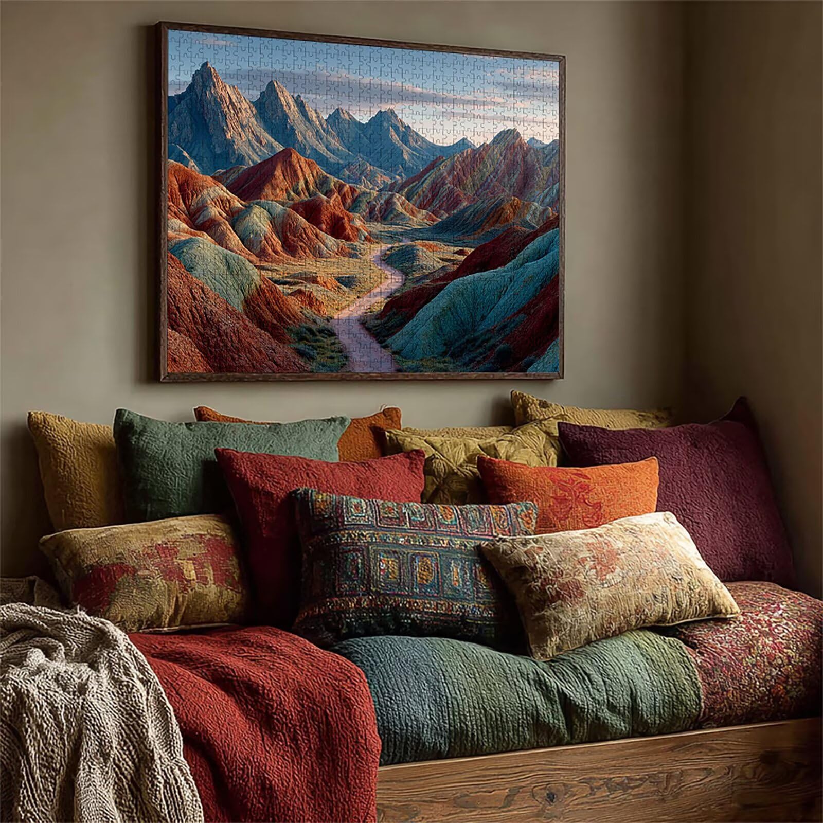 Puzzle Arte con Scatola Montagna, Paesaggio Puzzle Legno 6000 Pezzi Adulti 179x105cm, Attività di Intrattenimento ad Alta Difficoltà, DIY Classici Gioco, Jigsaw Per Tutta La Famiglia, Regalo, B-8362