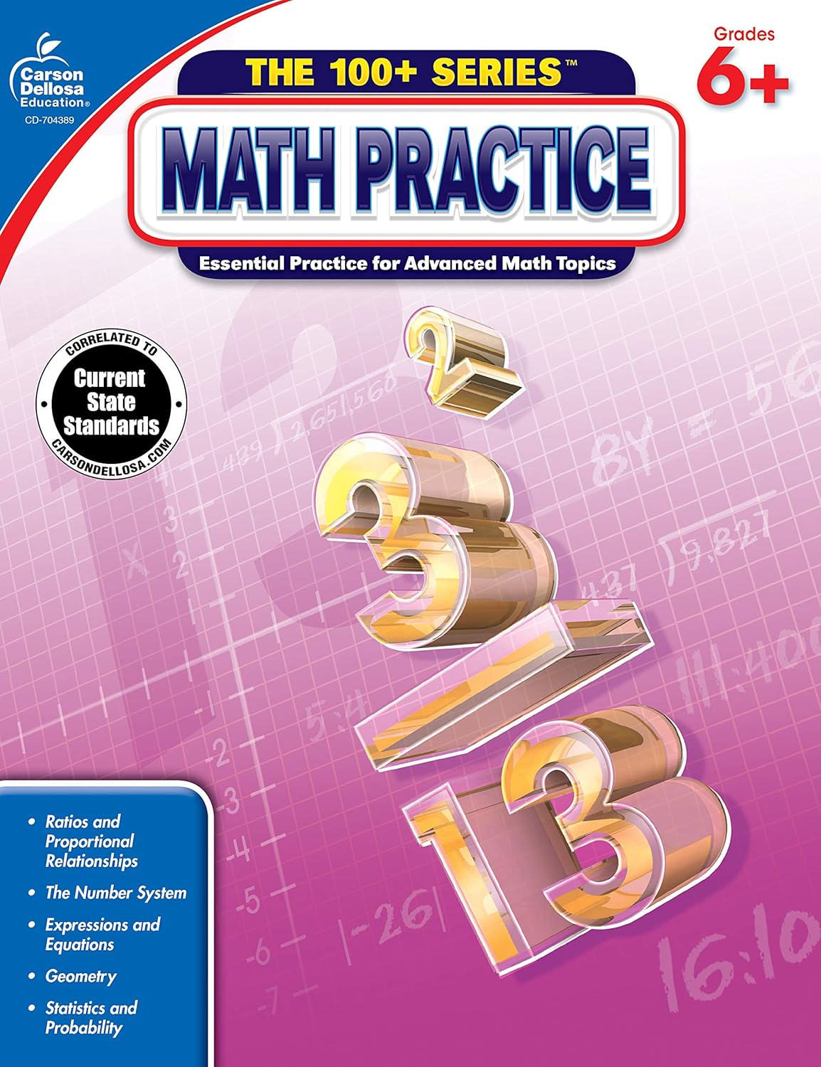 Math Practice, Grades 6 - 8 (The 100+ Series™)      Paperback – Student Edition, February 3, 2014