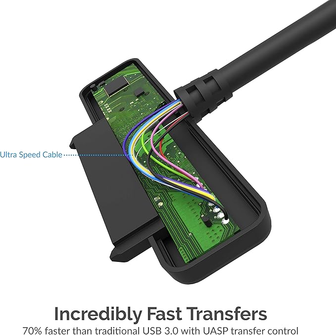 Adaptador USB 3.0 a SATA de 2.5" para SSD y HDD de laptop, SABRENT miniatura 7