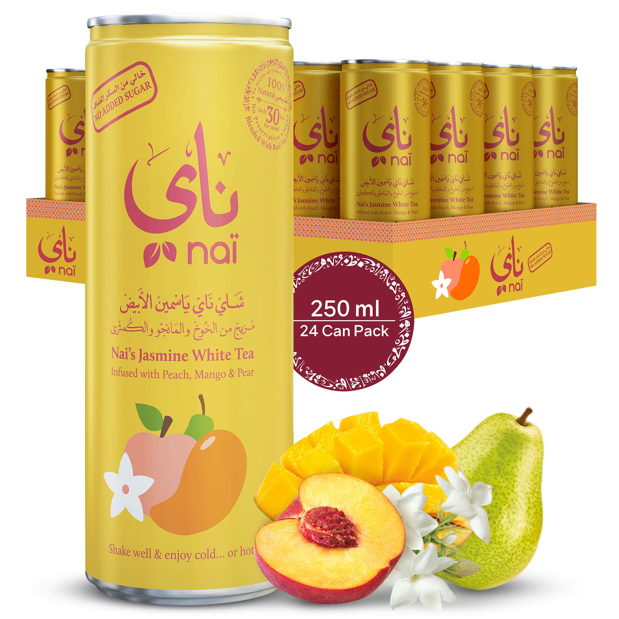 Nai Peach Mango Jasmine (250ml Can x 24)