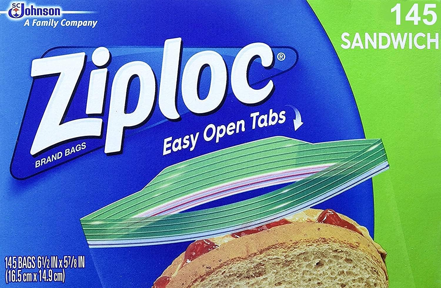 Ziploc Sandwich Bags - Box of 145ct