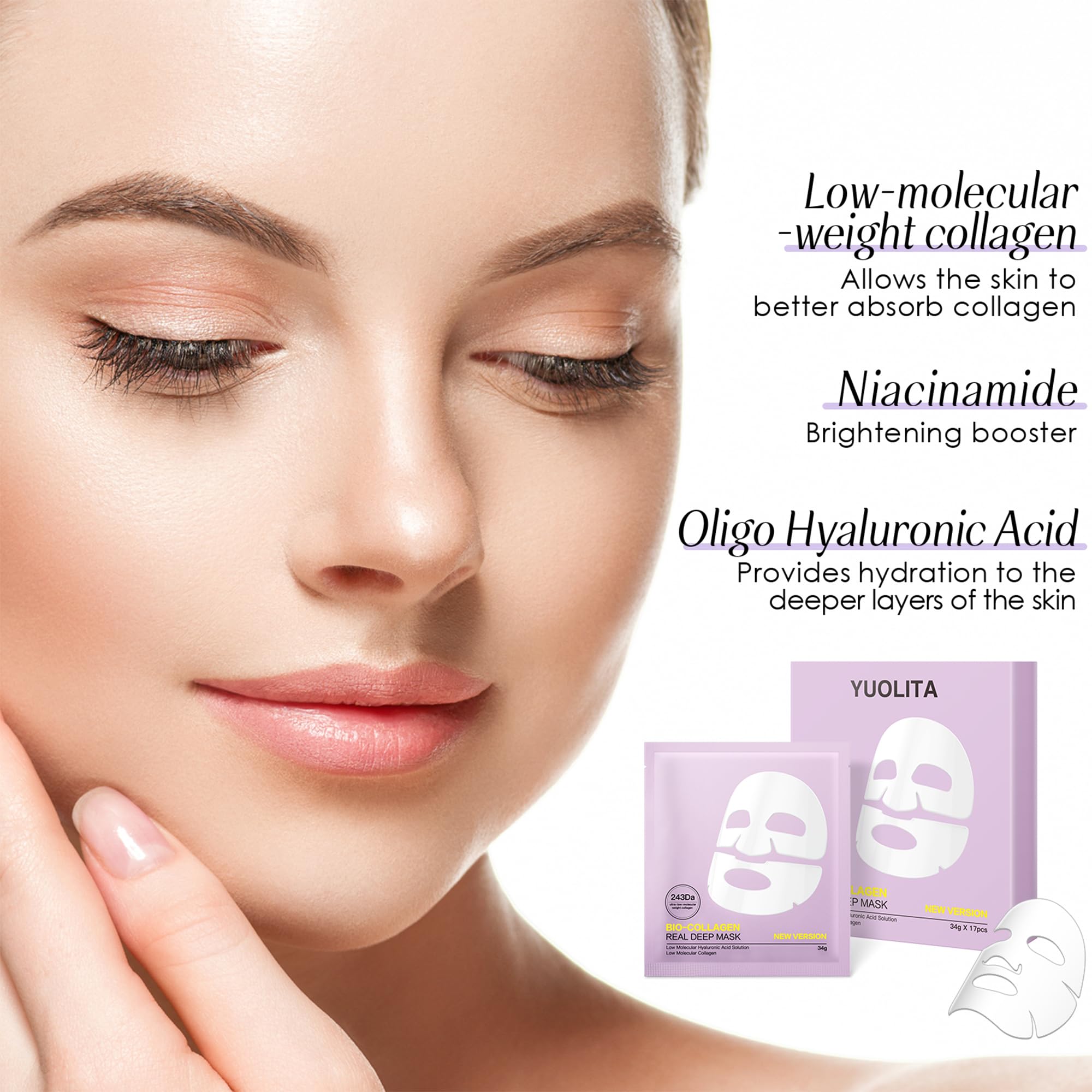 Amazon.com : YUOLITA Deep Collagen Jelly Gel Face Mask,Bio