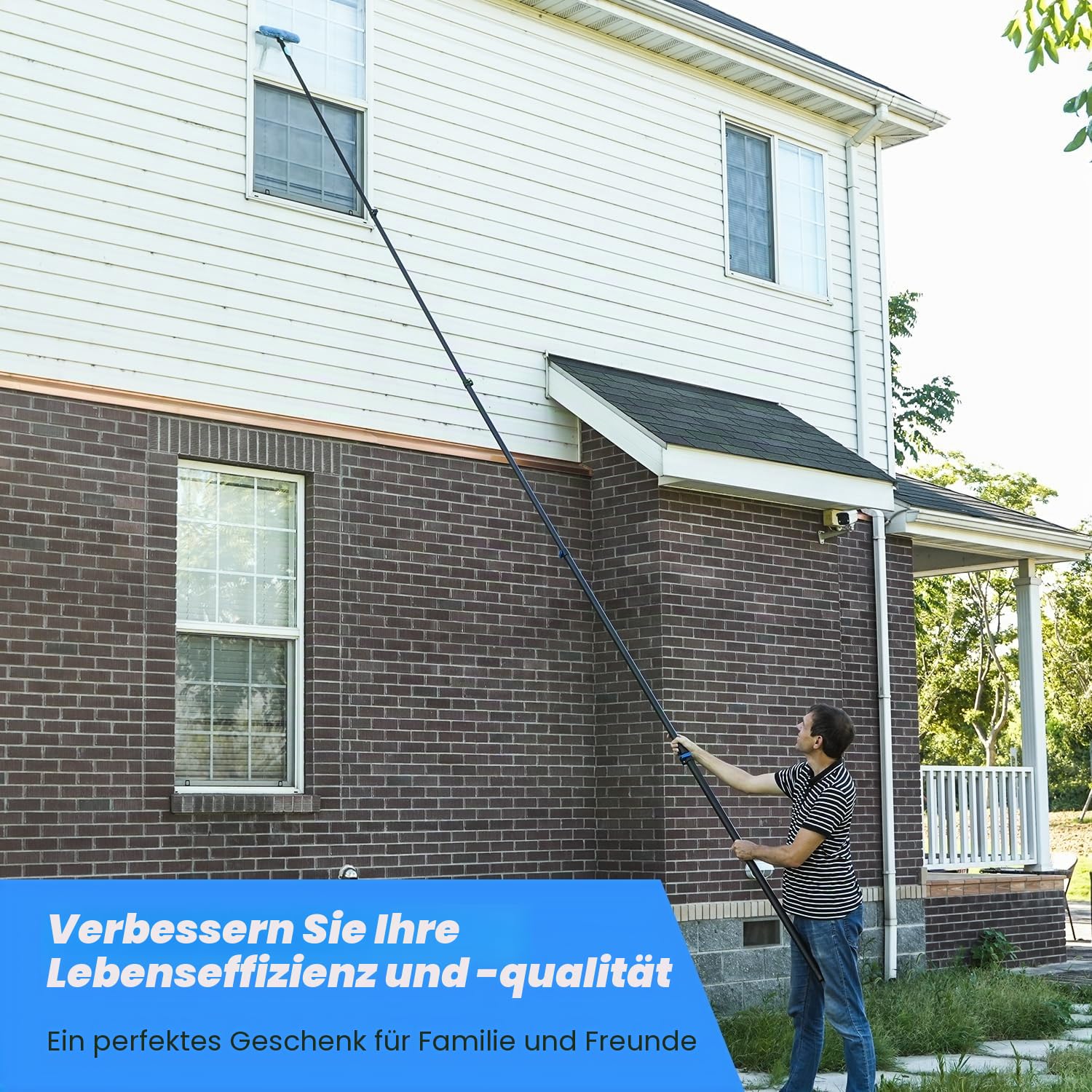 Staubwedel Teleskop 9.15m, Teleskopstange Kohlefaser Fensterreinigung, Staubwedel Ausziehbar Kohlefaser, Spinnwebenbesen mit Teleskopstiel Für Deckenventilatoren, Wände & Lampenschirme(5 Stück)