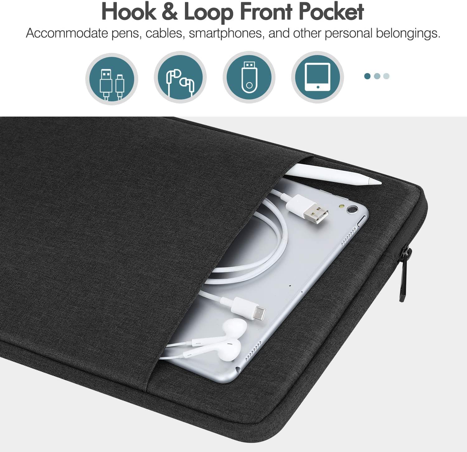 MOCA 13" Inch Laptop Sleeve Bag Pouch for MacBook Pro 14 M1 M2 M3 / MacBook Pro 13 inch/MacBook Air 13 inch/Xps, Pavilion 13 inch Universal Laptop Sleeve Bag Case (Black) 12 81Hq6DRgP2L. SL1500