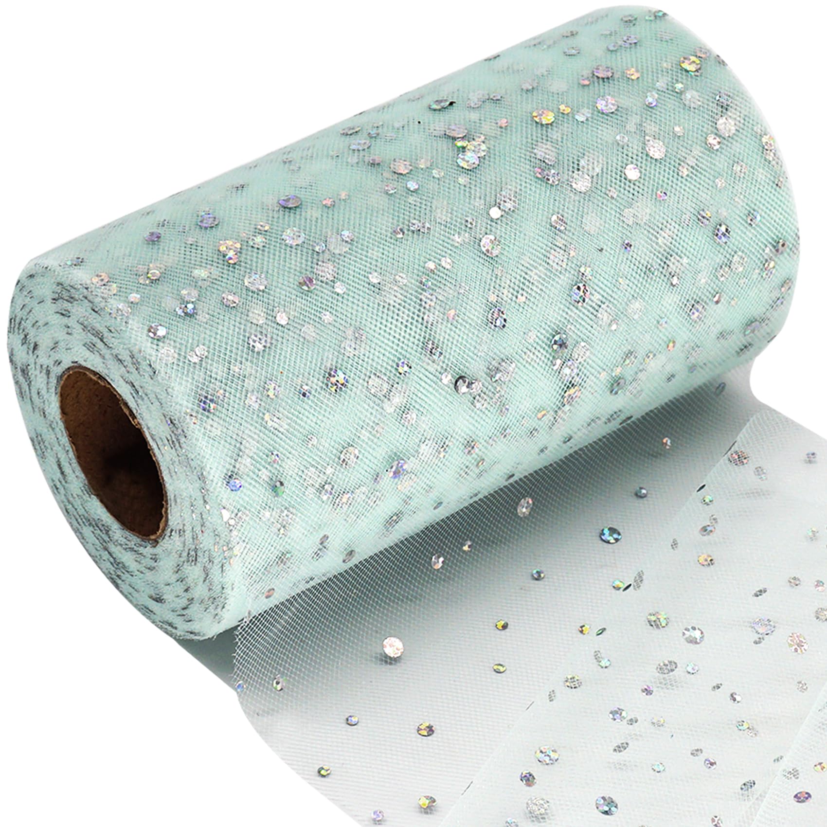 FINGERINSPIRE Tessuto In Tulle Glitterato Con Pois – 200x160 Cm, Morbido E Luminoso, Per Tutù, Fiocchi, Decorazioni Feste E Confezioni Regalo
