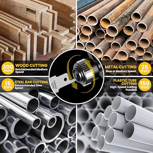 Miniatura 5 de Sierra de recíproca inalámbrica para batería Dewalt 20 V, motor sin escobillas de 3 velocidades variables 0-3500, cambio de hoja sin herramientas,