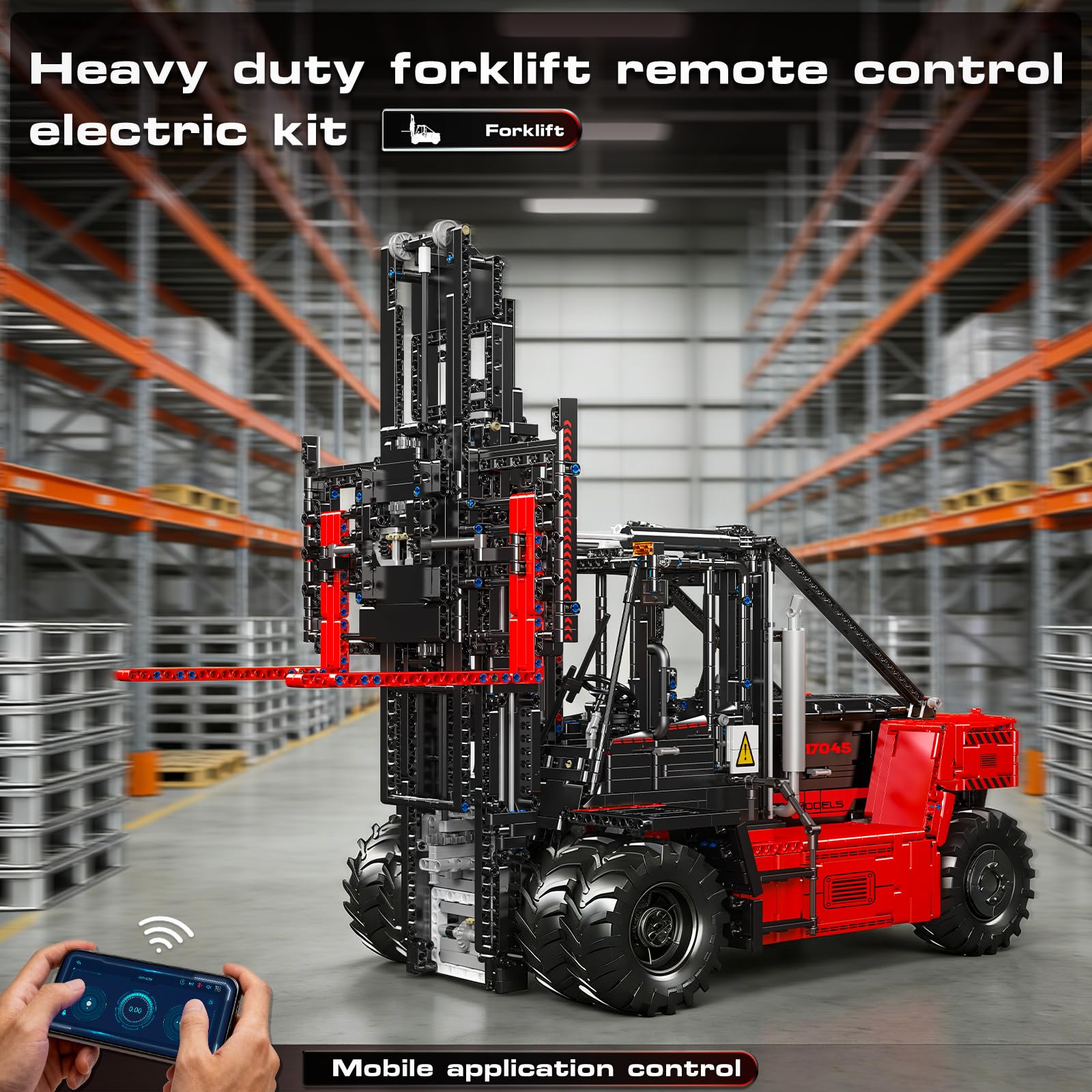 Mould King 17045 Technik - Carretilla elevadora para adultos, escala 1:6, con detalles auténticos, control remoto con control (4579 piezas Mould King 17045 Technik - Carretilla elevadora para adultos, escala 1:6, con detalles auténticos, control remoto con control (4579 piezas