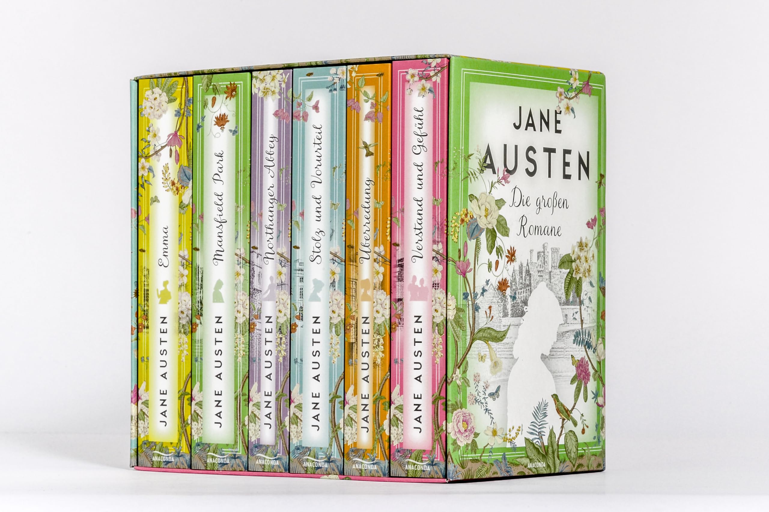 Jane Austen, Die großen Romane: Verstand und Gefühl - Stolz und Vorurteil - Mansfield Park - Emma - Northanger Abbey - Überredung (6 Bände im Schuber)