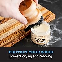 Vista 5 de CLARK'S Cera para tabla de cortar, mantequilla de madera 2 en 1 y aceite de coco orgánico con cera de abejas para utensilios de cocina de madera