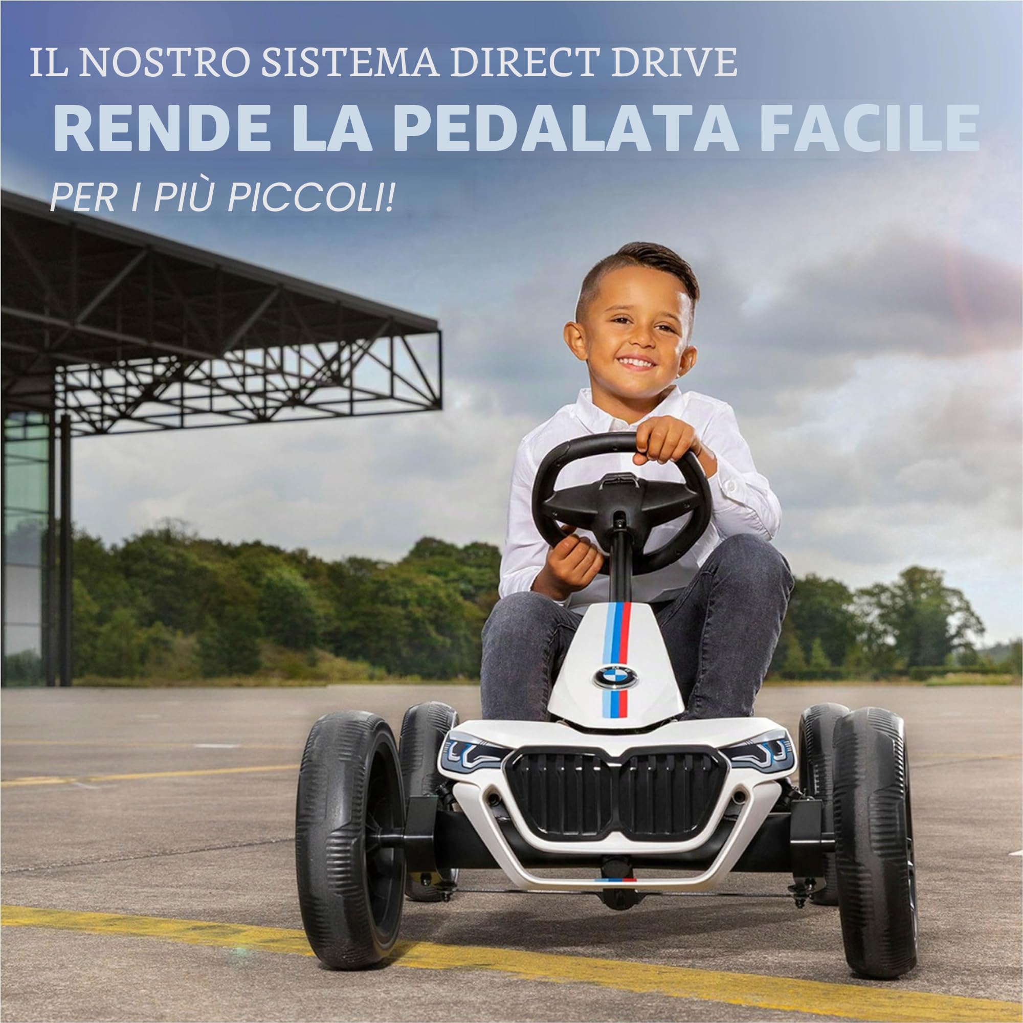 BERG Reppy Gokart a pedale, veicolo per bambini, con elevato standard di sicurezza, giocattolo per bambini adatto per bambini di età compresa tra 2 e 6 anni (BMW)