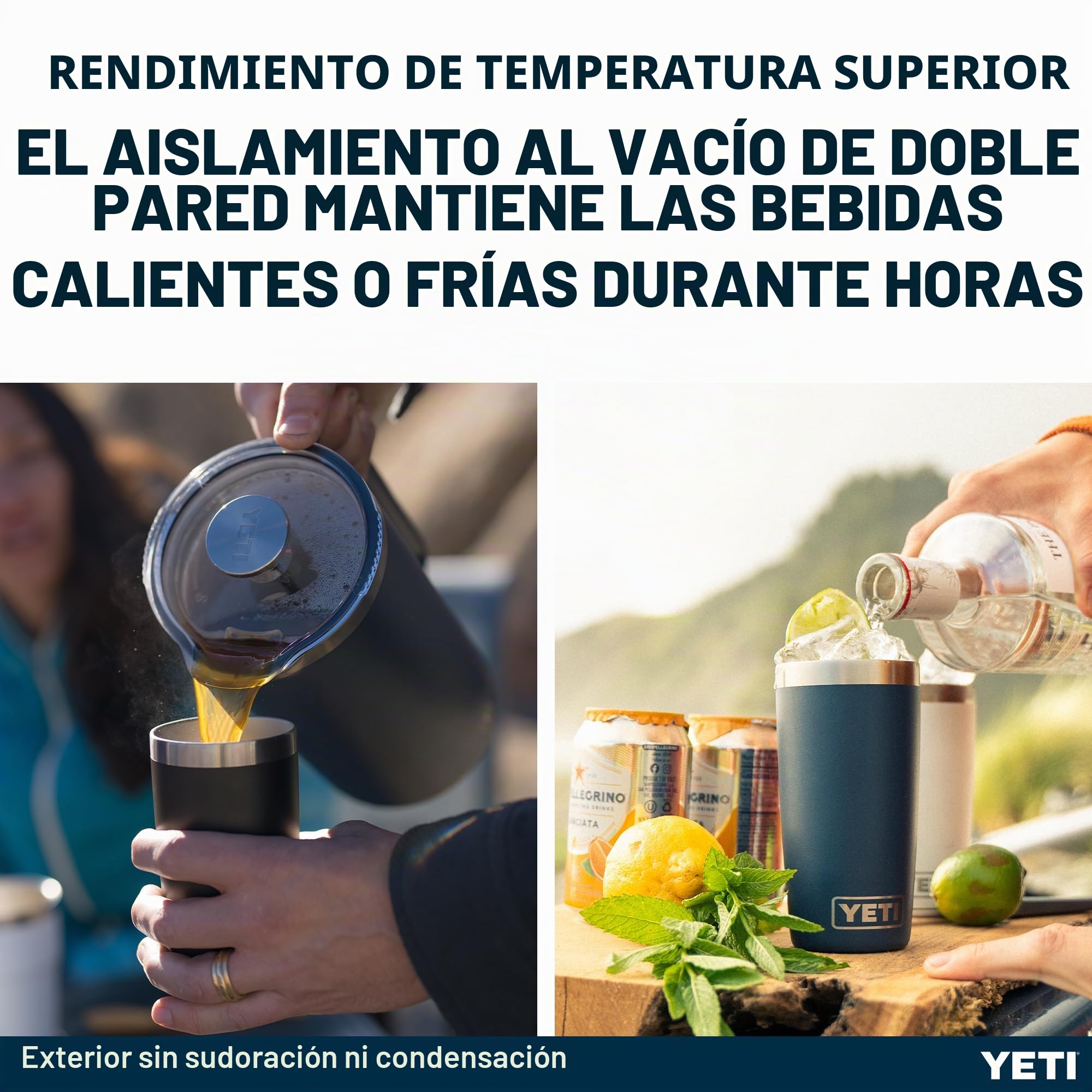 YETI Rambler - Vaso de 10 onzas (295 ml) con tapa Magslider extraíble, de acero inoxidable con aislamiento al vacío, taza de café, Ridgeline