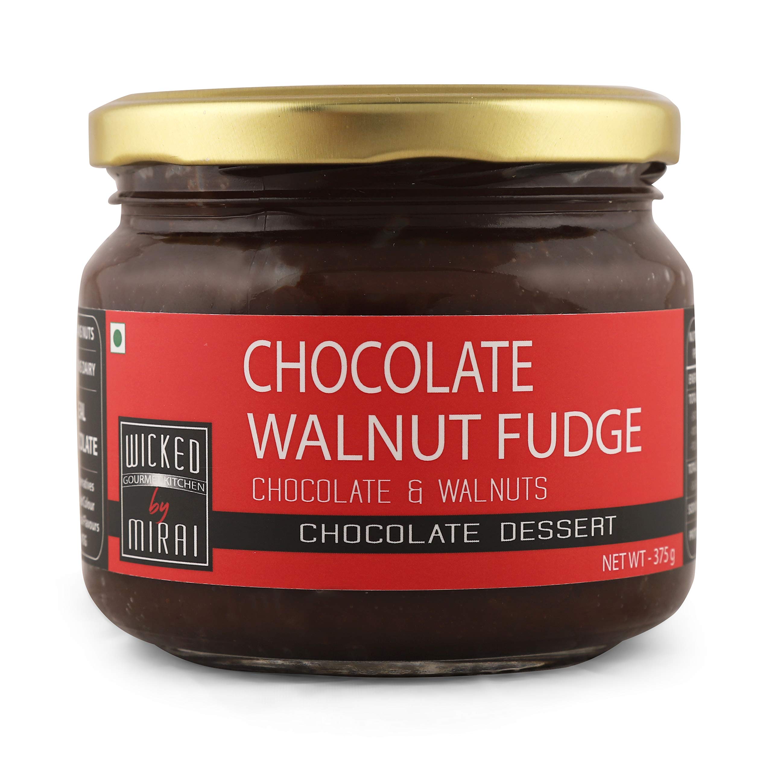 WICKED GOURMET KITCHEN by MIRAI Chocolate Walnut Fudge-375 G(Chocolate Dessert)