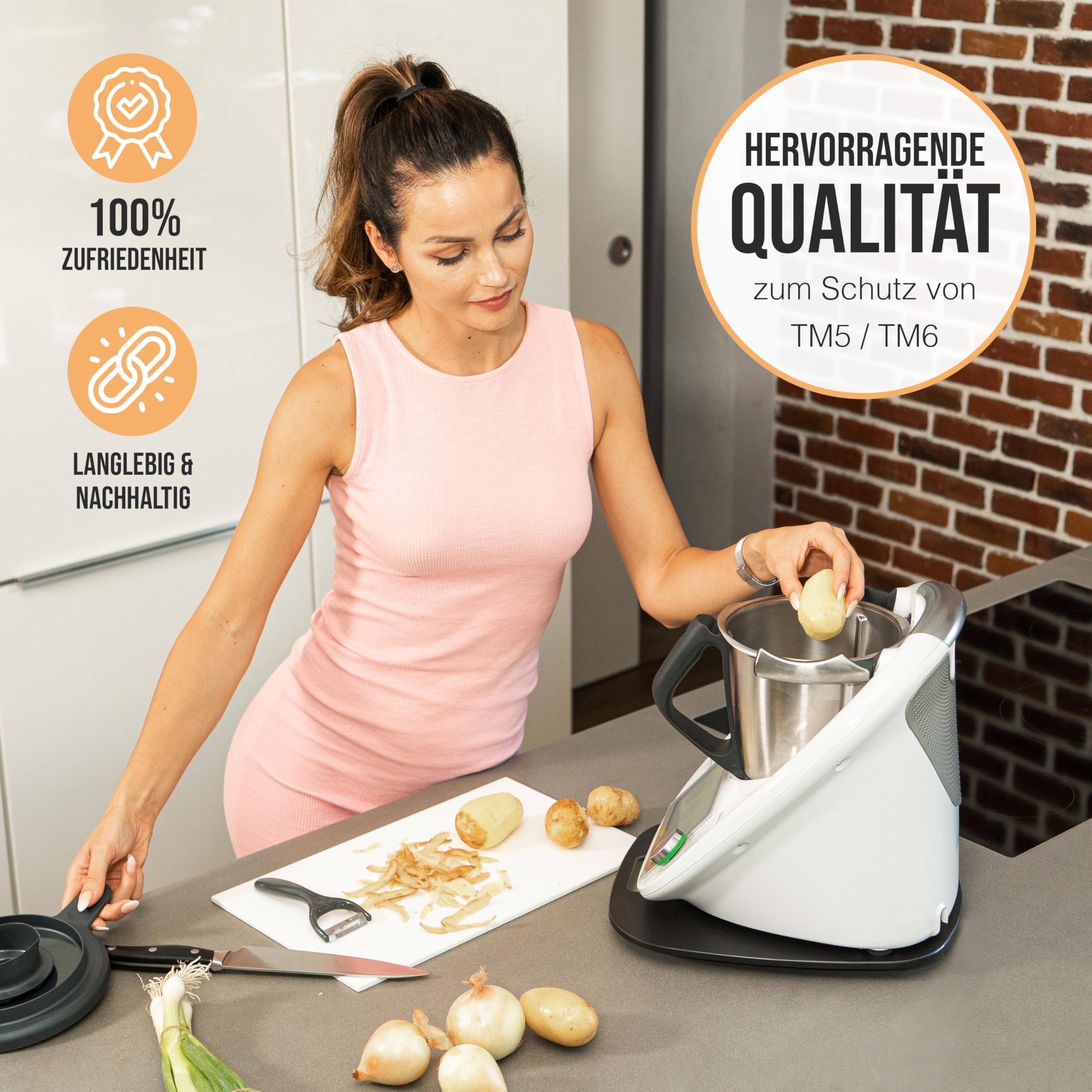 Tavola Scorrevole Per Bimby TM6 E TM5 - Base In Acrilico Con Cursori Teflon, Antiscivolo, Facile Spostamento - Foto 4