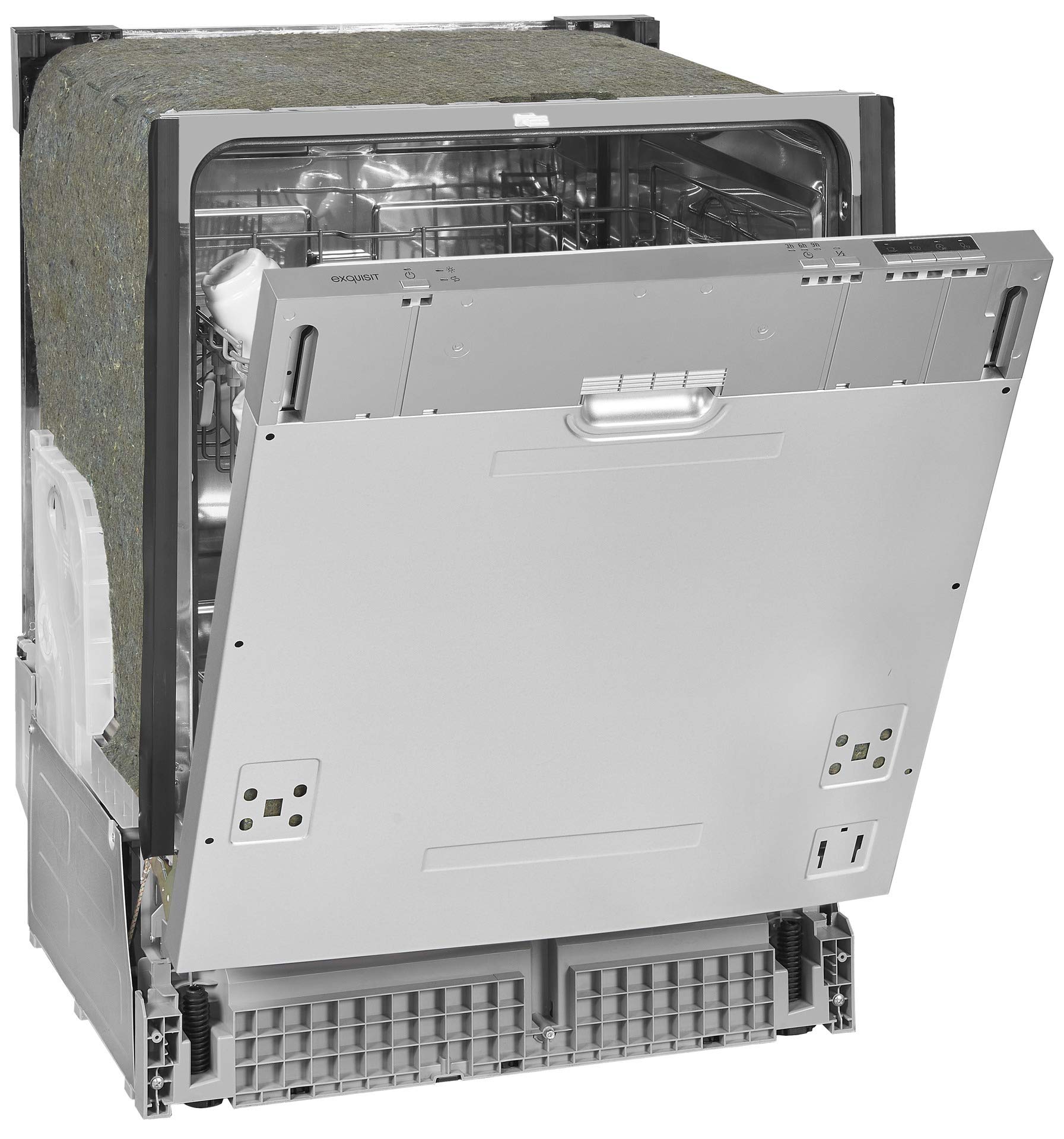 Lavavajillas Integrable 60 cm Exquisit EGSP6312-E-030E | 12 Servicios | 47 dB | Clase Energética E | Inicio Diferido 3/6/9 h | Media Carga | Interior Acero Inoxidable