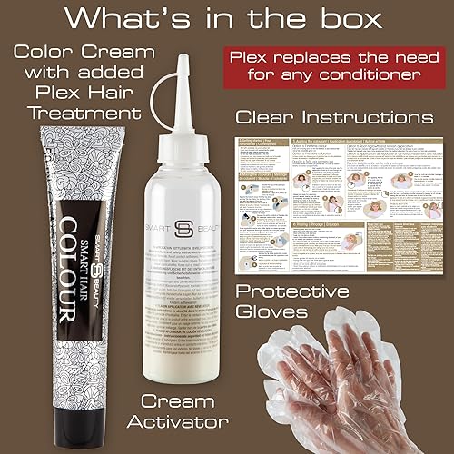 Miniatura 90 de Tinte para el cabello negro puro permanente con cuidado del cabello Plex antiroturas, tinte para el cabello vegano y libre de crueldad, cobertura