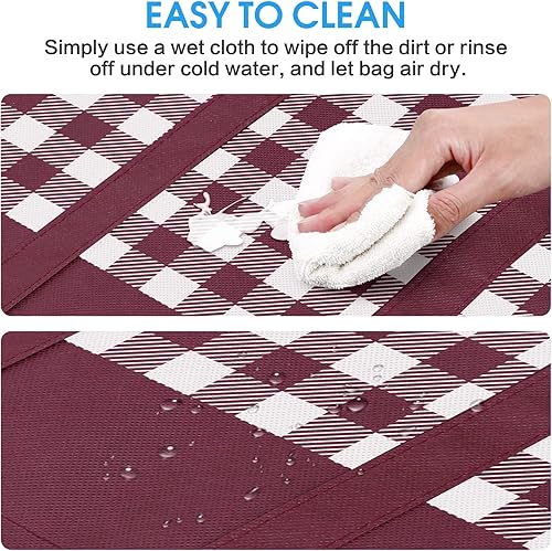 Miniatura 3 de WISELIFE Bolsas de compras reutilizables para comestibles, paquete de 10 bolsas grandes plegables a granel, bolsas ecológicas para productos