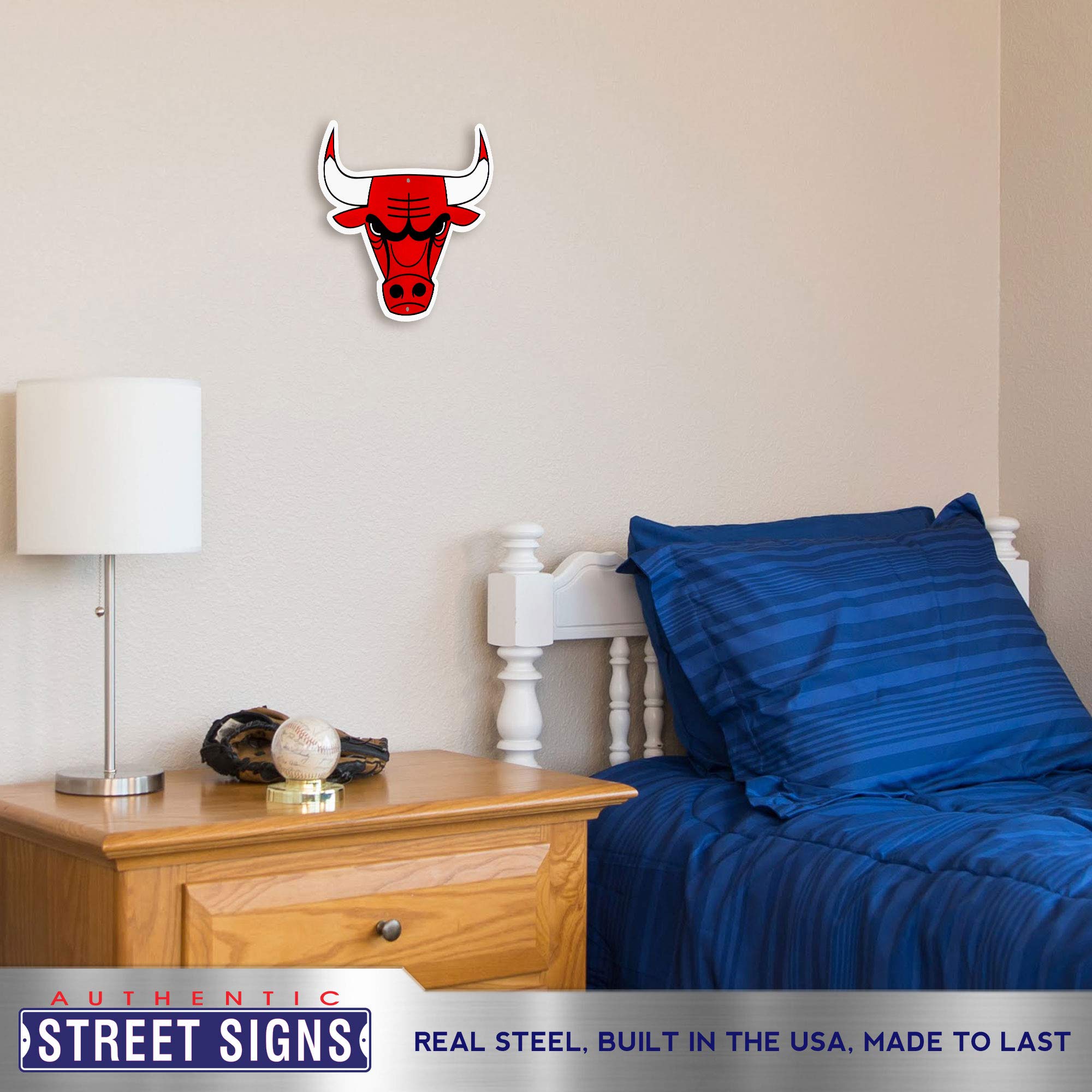 Amazon.com : NBA Chicago Bulls Sign, Laser Cut Steel, Indoor