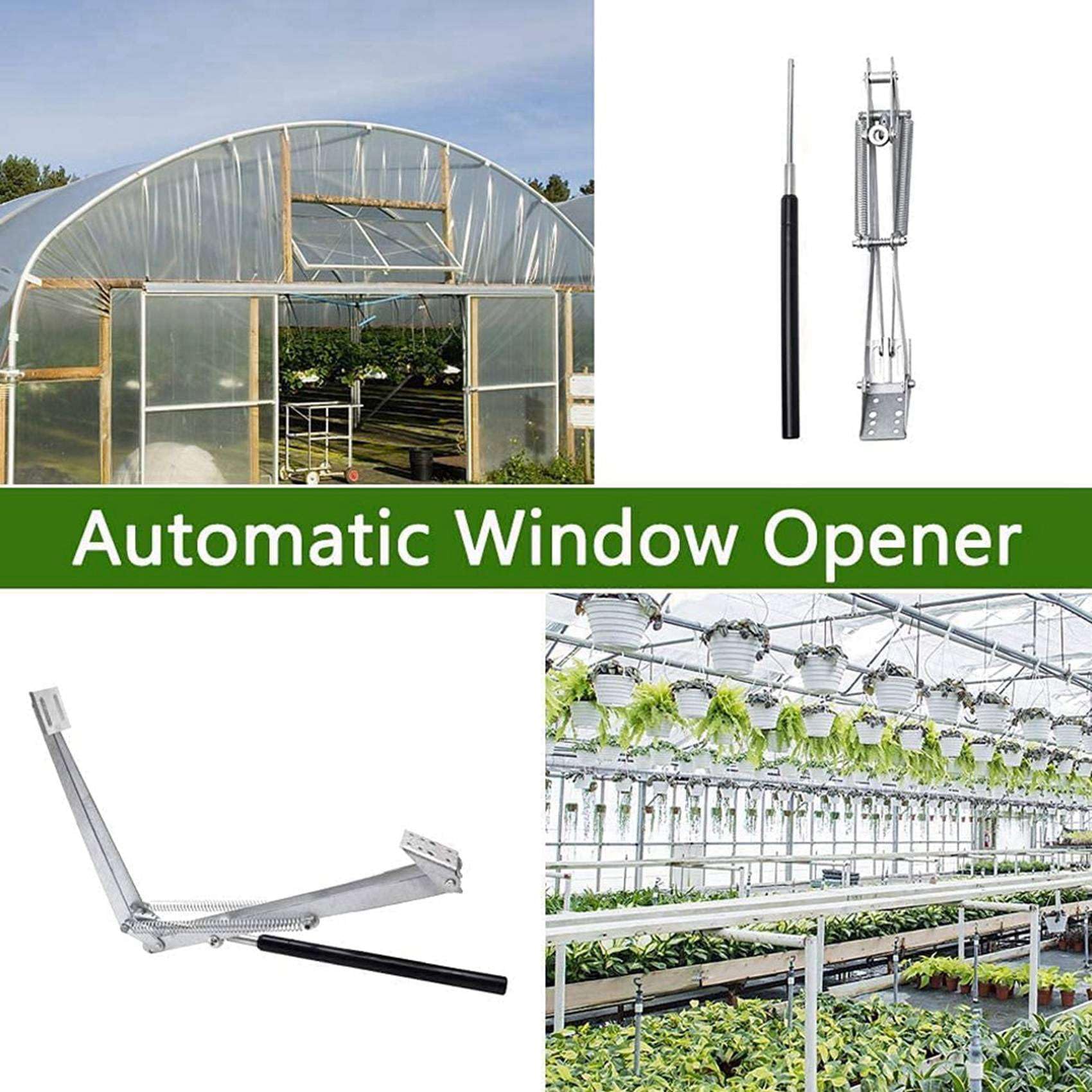 3X Abridor de Ventanas para Invernaderos 14Kg Capacidad de Elevación Máxima Regulador Automático de Ventanas para Invernaderos Adecuado para Todos los Invernaderos