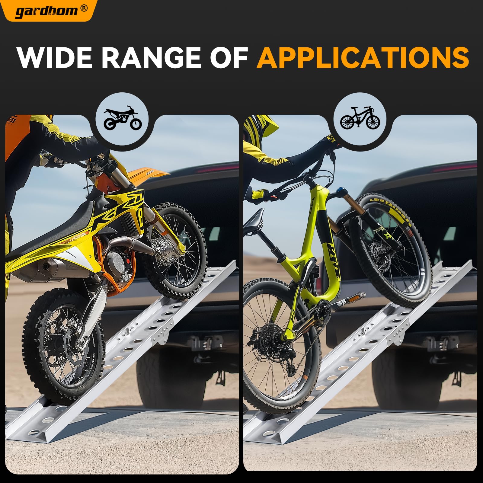 FACHNUO Rampe de moto pliable en aluminium - Charge maximale : 200 kg - Pour voiture, hayon, pick-ups et camions