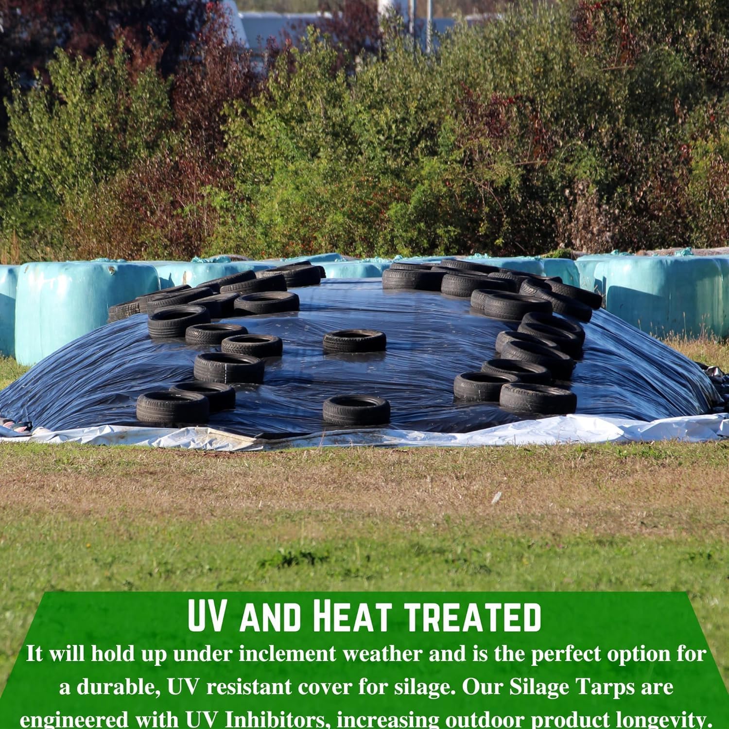 Farm Plastic Supply - Silage Tarp Black/White Plastic Sheeting - 8 Mil - Heavy Duty Polyethylene Plastic Tarp for Silage Cover, Bunker Cover for Farming, Agriculture, Ground Covering (24' x 100')