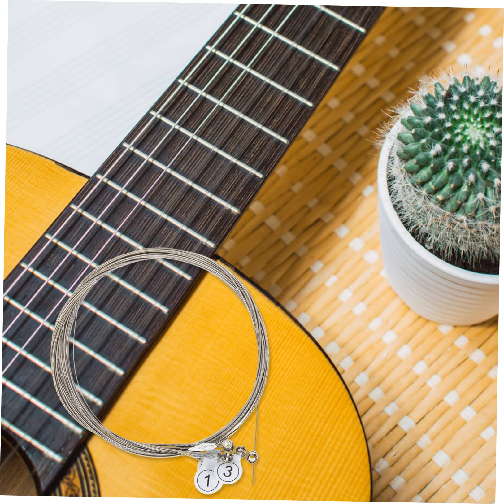 VICASKY 8juegos Cuerdas De Guitarra Eléctrica Resistentes Cuerdas Para Guitarra Folk Materiales Accesorios Prácticos Para Reemplazo