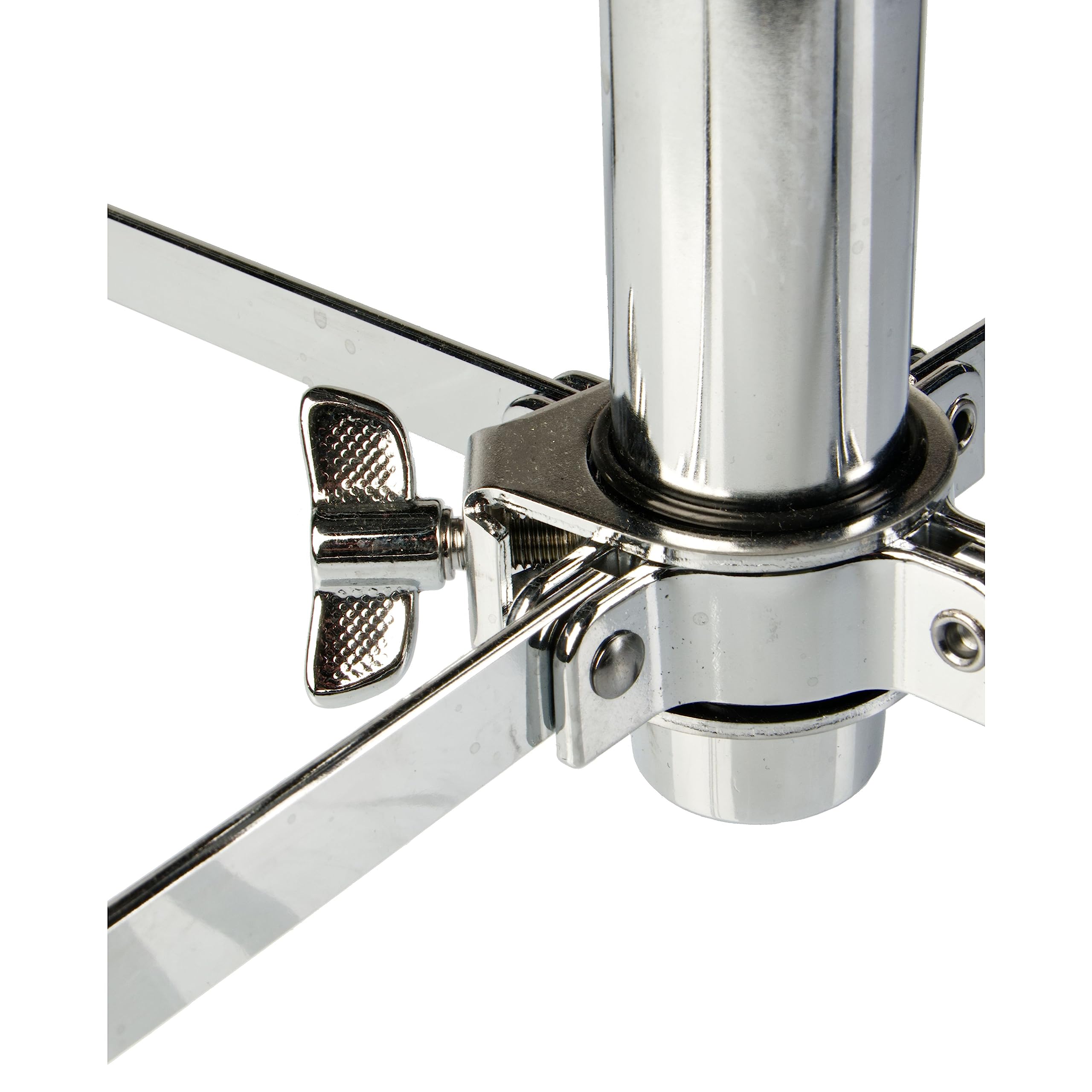 Fame D9006 Drumhocker, Profi Sattel-Design, Kunstlederbezug, Hydraulische Höhenverstellung 47-66cm, Doppelstrebig, Vier Beine, Verchromtes Finish, Zusammenfaltbar