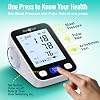 Monitor de presión arterial de brazo superior RunStar con brazalete de rango amplio (8.6-16.5 pulgadas) para uso doméstico, elegible FSA y HSA, máquina digital automática con bolsa de almacenamiento, 2x99 memoria de lectura, estándar global reciclado 3