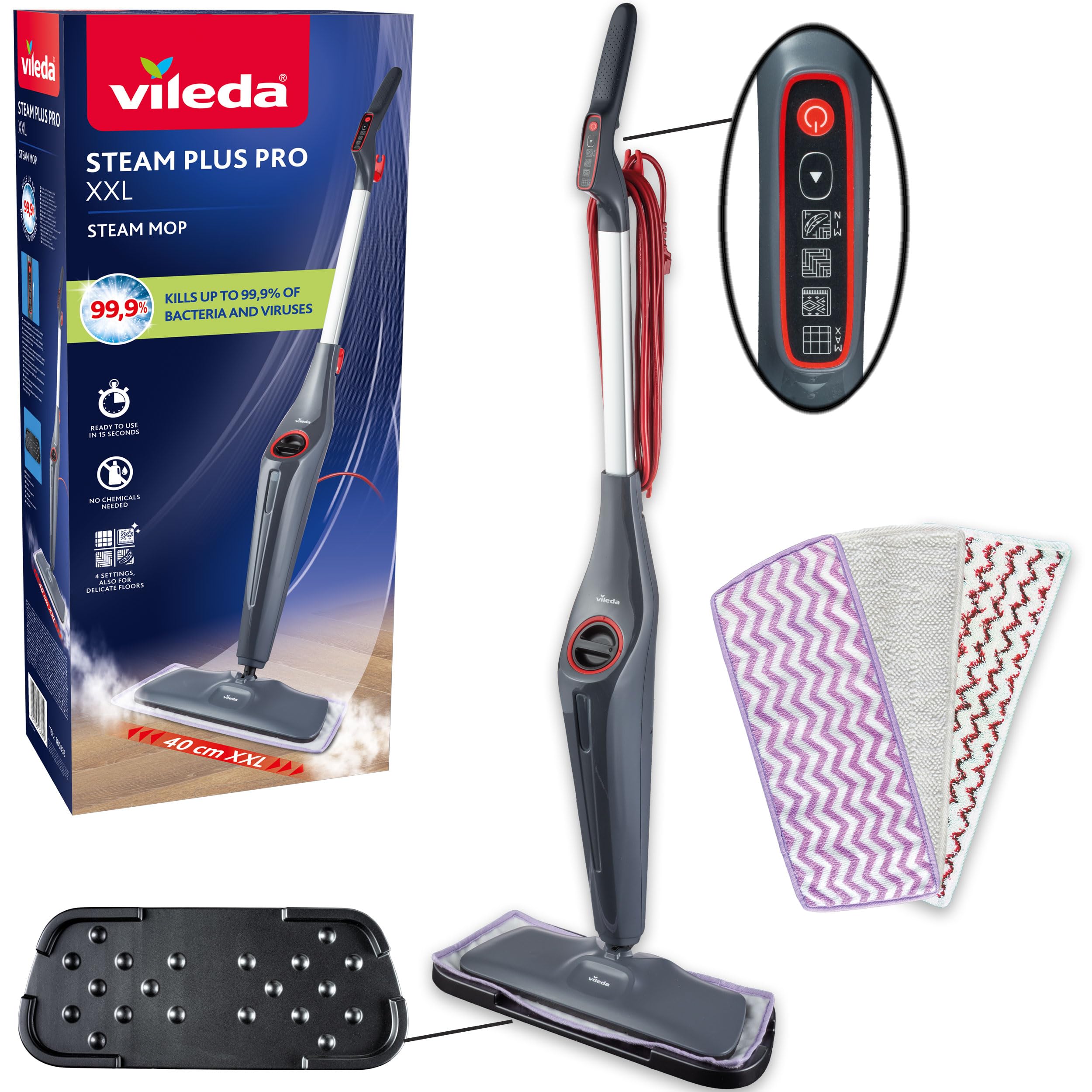 Vileda Dampfreiniger Steam Plus Pro XXL