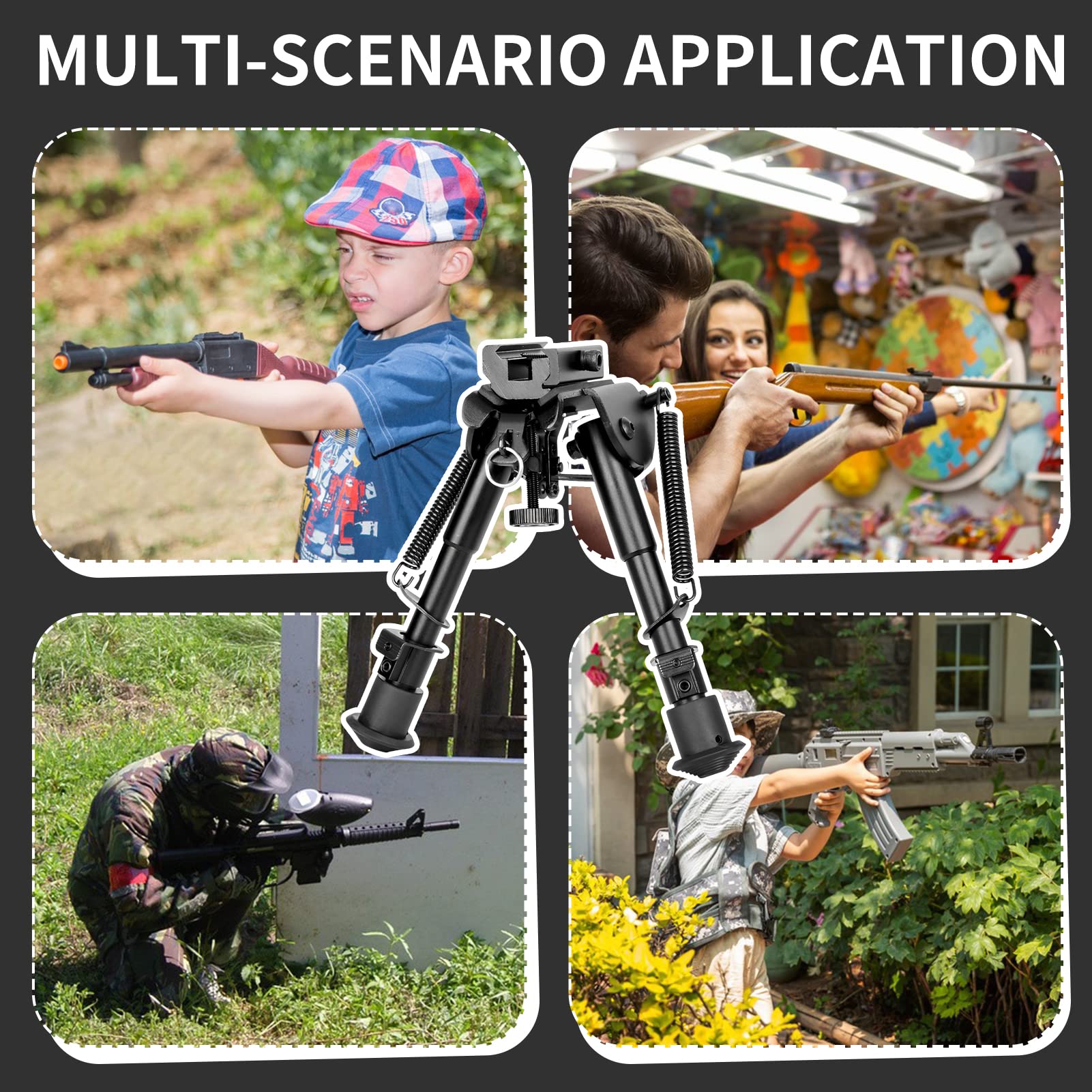 Amazon.co.jp: バイポッド ライフルスタンド エアガンバイポッド 射撃