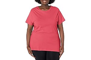 Women's Plus-Size 4X-5X Extended Size Short Sleeve Cotton Crew Neck T-Shirts