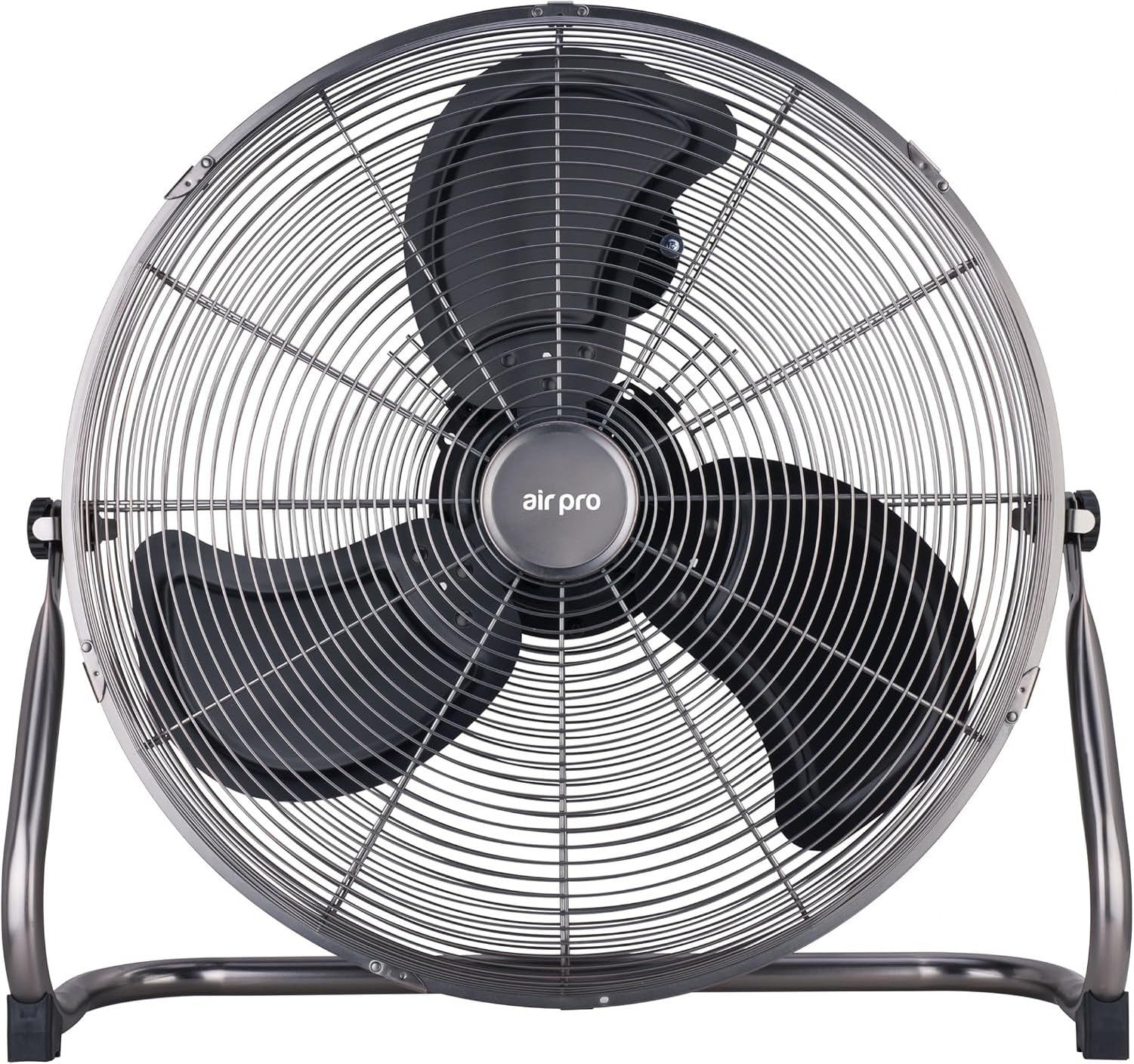 20 Pulgadas Ventilador de Pie, Ventilador de Aire Potente Gran Flujo de Aire para Interiores, Oficinas, Gimnasio y Hogar con 3 Velocidades y Cabeza Regulable, M, Grey Brushed, 20"
