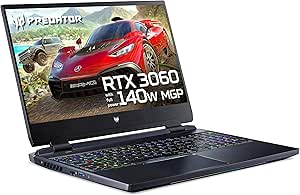 Acer Predator Helios 300 PH315-55 15.6 Inch Gaming Laptop - (Intel Core i7-12700H, 16GB, 1TB SSD, NVIDIA GeForce RTX 3060, Full HD 165Hz, Windows 11, Black)