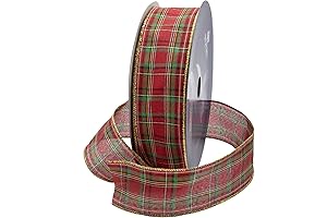 Royal Imports Wired Traditional Clarkston Tartan Plaid Christmas Ribbon