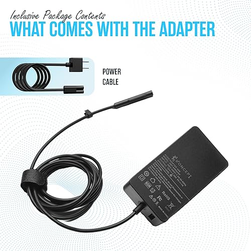 Miniatura 10 de Cargador para portátil Microsoft Surface Pro de 65 W, 15 V, 4 A, adaptador de corriente alterna 100-240 V 50-60 Hz para Surface Pro 109877+65433X