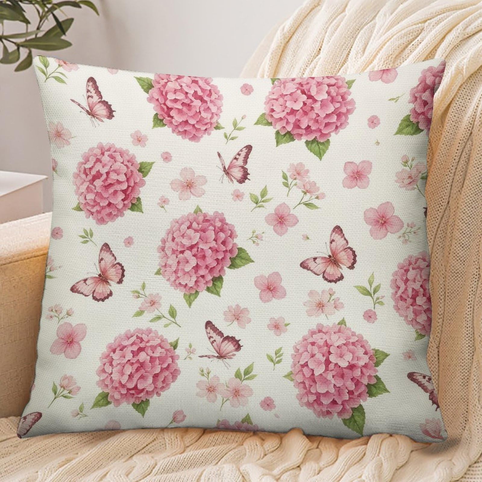 Fekiloot Style Hydrangeas Pillowcase Pillow Sham Pillow Case