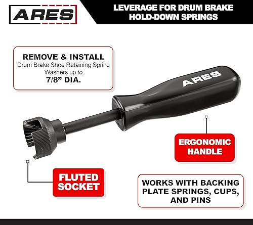 Miniatura 2 de ARES 18022 - Alicates de resorte de retención de freno de tambor - Diseño de cabeza integral de alta resistencia - Cuello curvado para un fácil