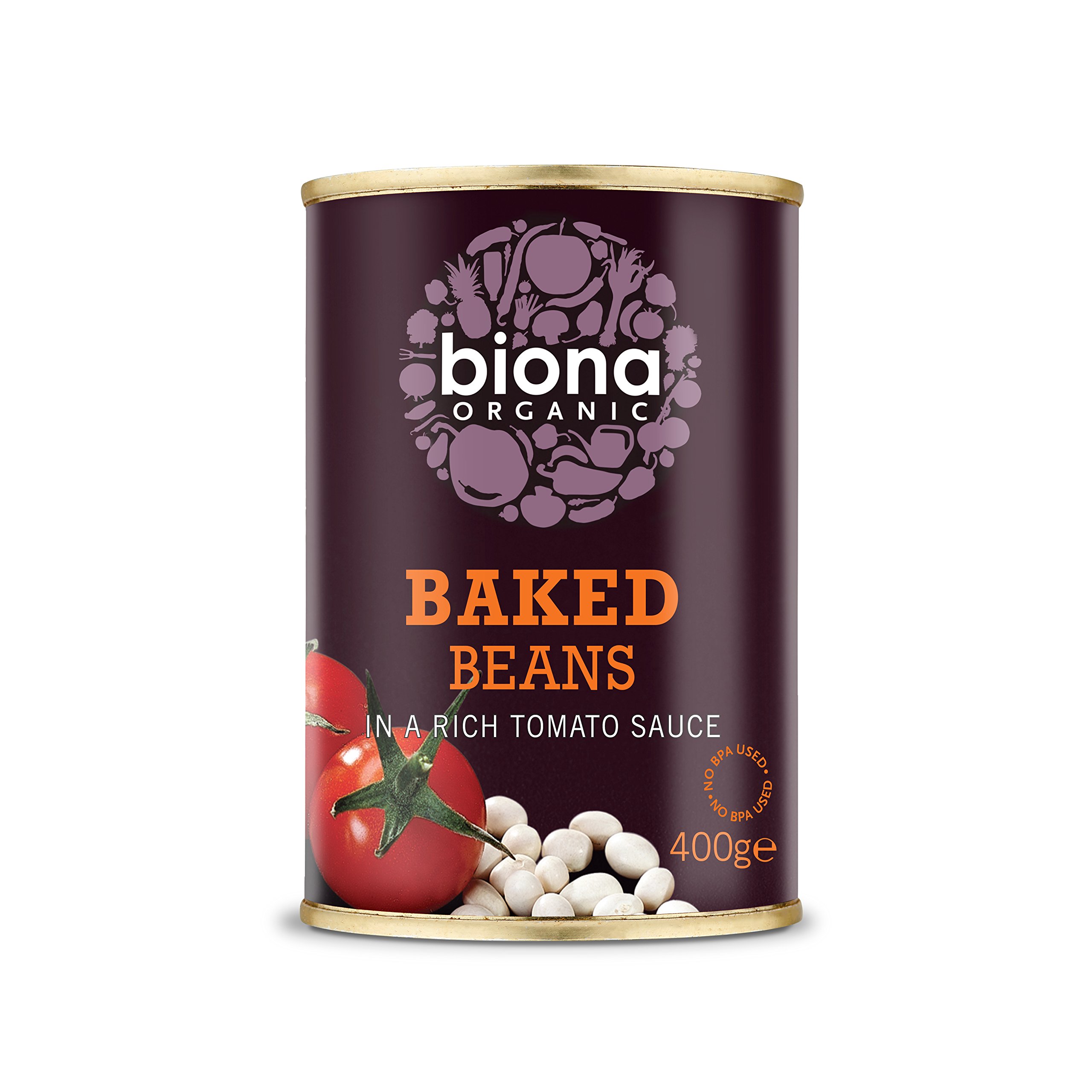 Biona Organic Baked Beans in Rich Tomato Sauce, 400g