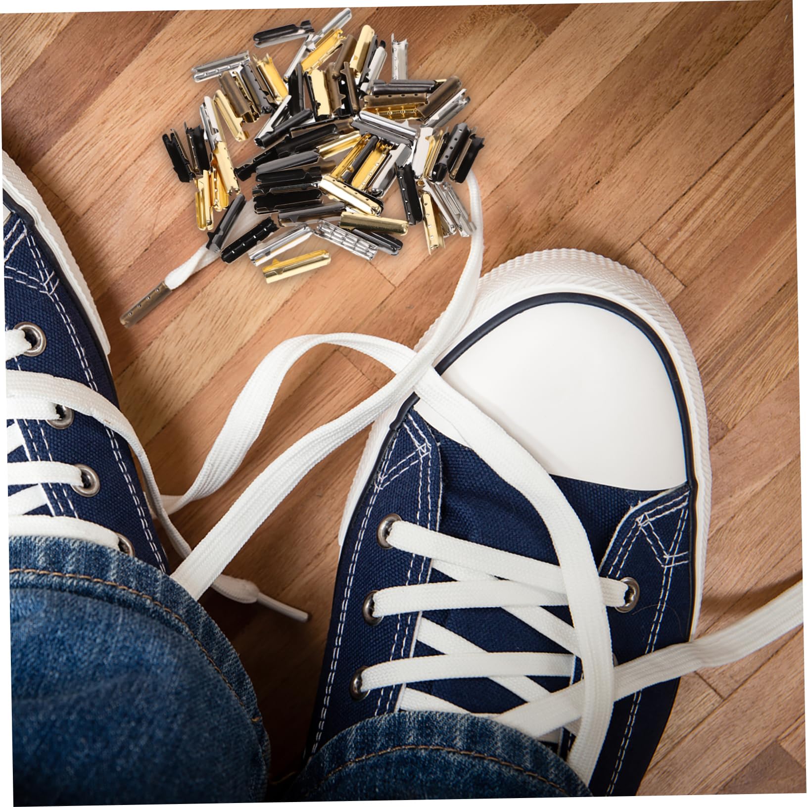 OUNONA Puntas Lisas de Cobre para Cordones de Zapatos, 80 Piezas DIY
