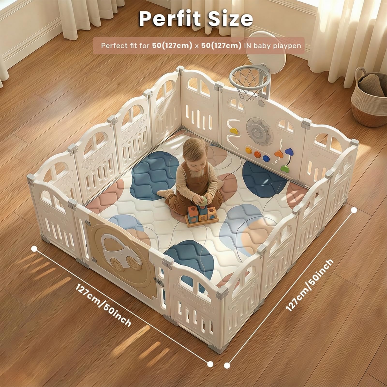 UBRAVOO Baby Play Mats, Crawling Playpen Mat, Thicken Soft Padding Foam Playmatfor Babies and Toddlers Infants - Image 2