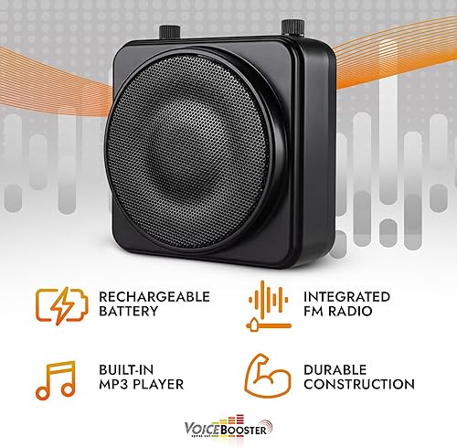 Vista 46 de Voicebooster Speak Out Amplificador de voz personal – Altavoz portátil recargable con micrófono con cable para profesores, guía turístico