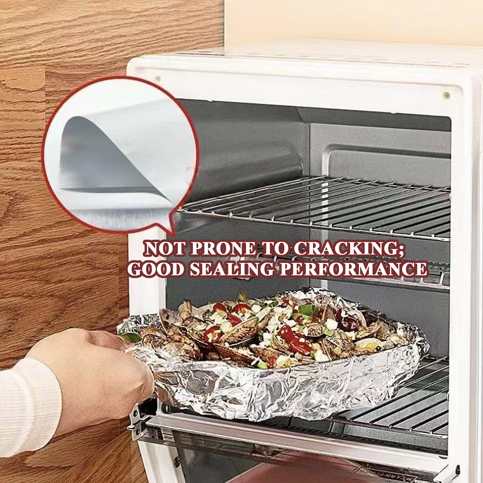 200 Fogli di Alluminio per Alimenti con Isolamento Termico, Caldo e Freddo – Perfetti per Conservazione, Grigliatura, Arrostitura, Cottura al Forno – Uso in Cucina e Ristorazione(Size:33*30cm*15μm)