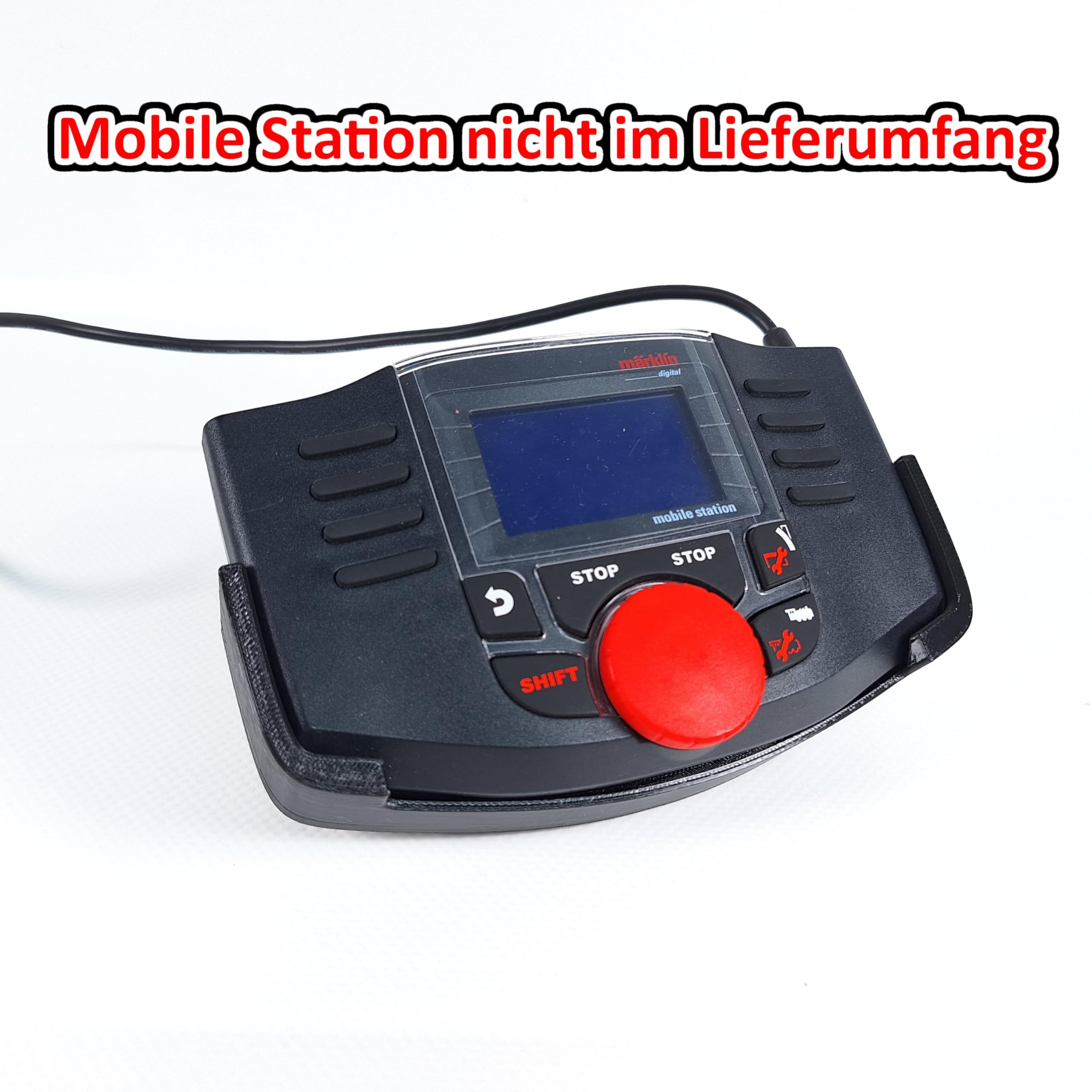 Halter passend für Märklin Mobile Station 2 & 3 – Wandhalterung & Tischständer Set | Kompatibel mit 60657 / 60653 | Ergonomische 30° Neigung | 3D-Druck von Rapid Factory | Robust & passgenau